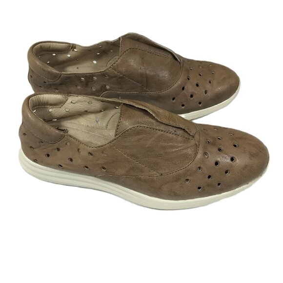 Sofft Noreen Perforated Leather Slip On Shoes Brown Size 6 - Picture 1 of 10